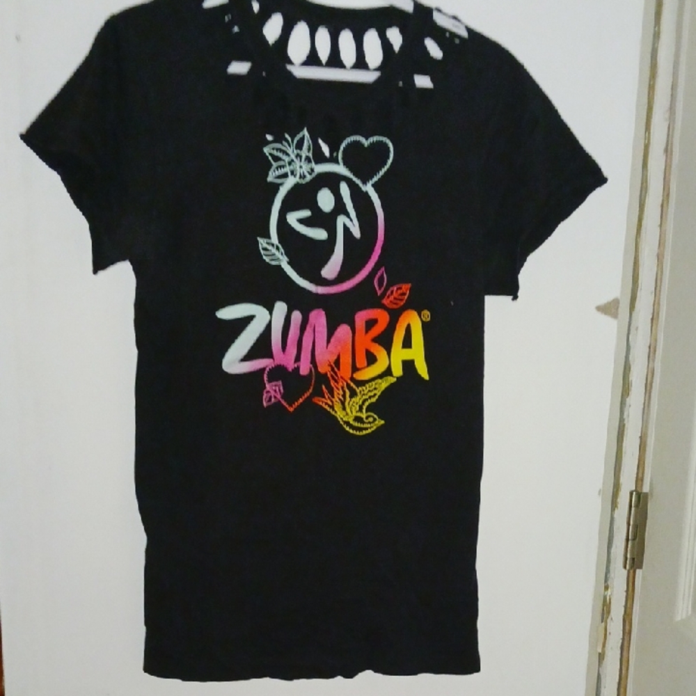 Zumba Fitness Women  Black Graphic T-Shirt
